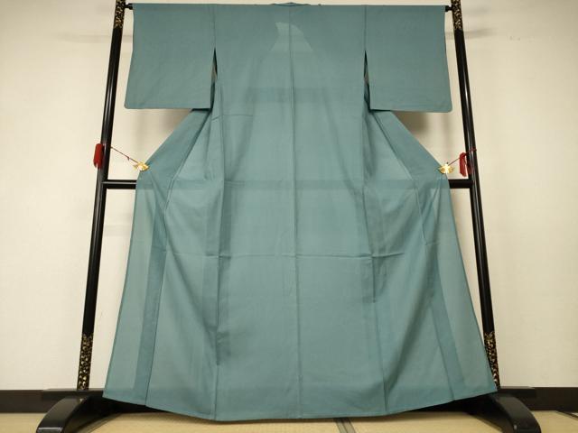 平和屋着物*夏物 色無地 紗 水浅葱色 正絹 逸品 AABF5103jd