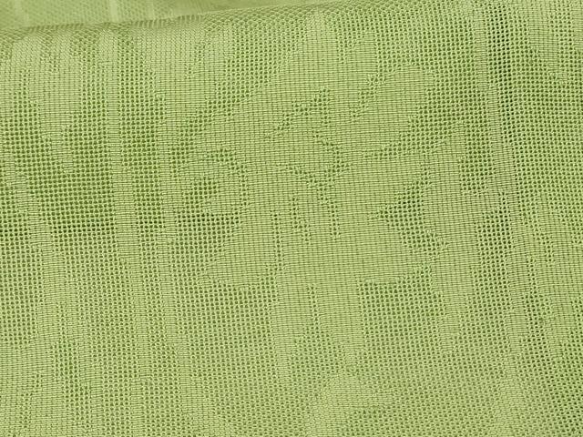 平和屋着物*夏物 色無地 花唐草紋紗 苗色 正絹 逸品 AABF5106jd