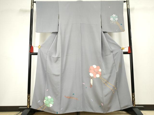 平和屋着物●世界的人形師 辻村寿三郎 ジュサブロー 訪問着 花簪 金彩 正絹 逸品 AABF5130cs