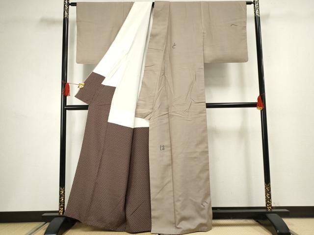 平和屋着物●人間国宝 五代 田畑喜八 訪問着 紬地 いろは歌 正絹 逸品 AABF5162cs