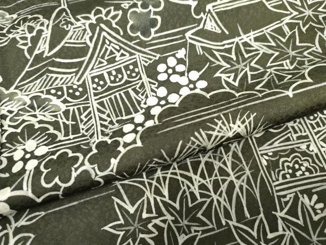 平和屋着物●訪問着 ろうけつ染 松竹梅風景文 正絹 逸品 AABF5166cs