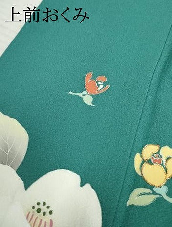 平和屋着物●訪問着 駒刺繍 草花文 正絹 逸品 AABF5167cs