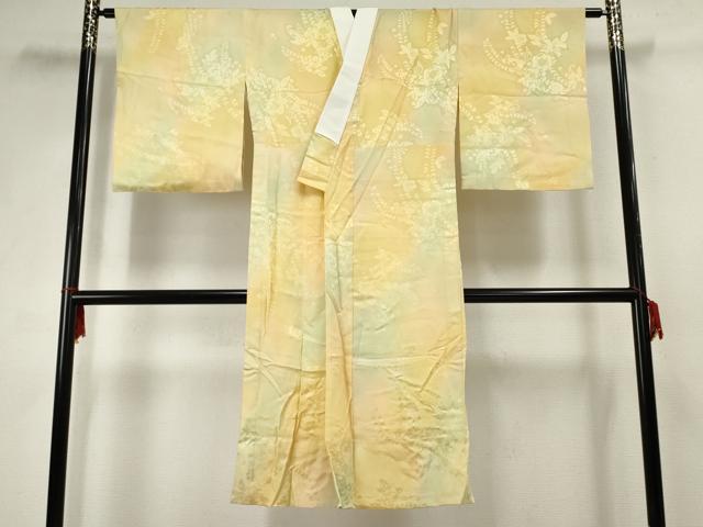 平和屋着物●長襦袢 無双仕立て 辻が花地紋 暈し染め やまと誂製 正絹 逸品 AABF5192cs
