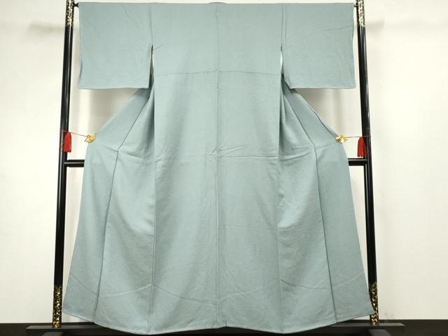 平和屋着物●上質な色無地 紋意匠 秘色色 正絹 逸品 未使用 AABF5193cs