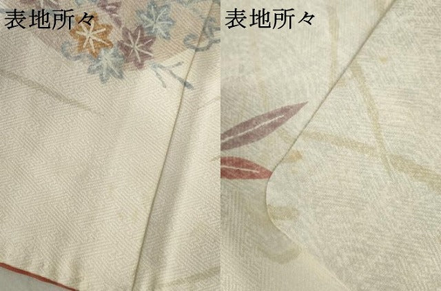 平和屋着物●訪問着 吉祥花蝶文 暈し染め 金彩 正絹 逸品 AABF5215cs