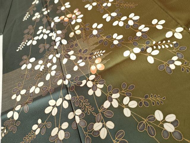 平和屋着物●訪問着 駒刺繍 萩文 暈し染め 金彩 正絹 逸品 AABF5219cs