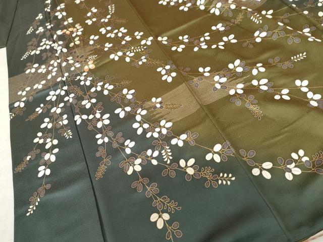 平和屋着物●訪問着 駒刺繍 萩文 暈し染め 金彩 正絹 逸品 AABF5219cs