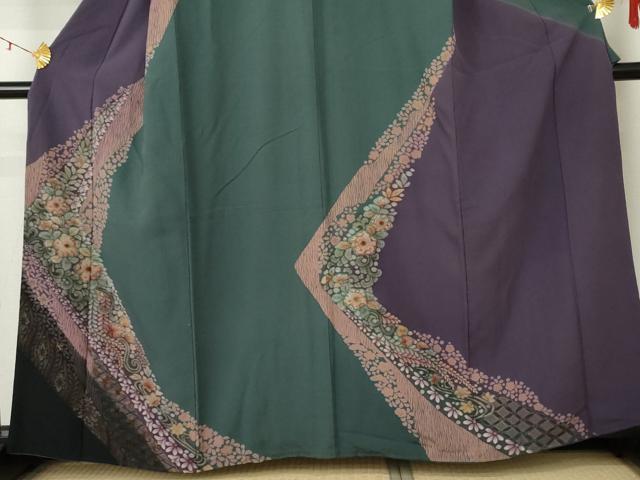 平和屋着物●訪問着 辻が花 正絹 逸品 AABF5223cs