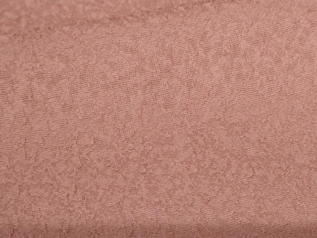 平和屋着物●上質な色無地 紋意匠 紅梅色 正絹 逸品 未使用 AABF5241cs