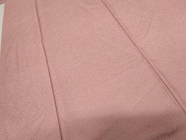 平和屋着物●上質な色無地 紋意匠 石竹色 正絹 逸品 AABF5247cs