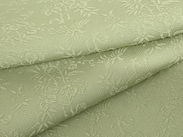 平和屋着物●上質な色無地 鳳凰枝花地紋 薄萌葱色 さが美扱い 正絹 逸品 AABF5255cs
