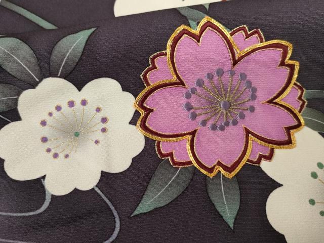 平和屋着物●豪華振袖 駒刺繍 流水花文 暈し染め 金彩 ロング丈 正絹 逸品 AABF5263cs