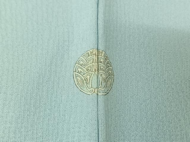 平和屋着物▽無地絵羽訪問着 単衣 ドロンワーク 流水文 空色 正絹 逸品 AABF5296jh