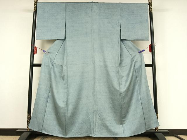 平和屋着物▽上質な小紋 単衣 墨流し文様 正絹 逸品 AABF5319jh