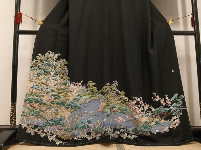 平和屋着物●豪華黒留袖 作家物 松竹梅 正絹 逸品 未使用 AABF5351ph