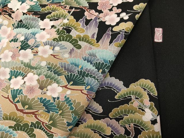 平和屋着物●豪華黒留袖 作家物 松竹梅 正絹 逸品 未使用 AABF5351ph