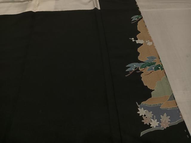 平和屋着物●豪華黒留袖 作家物 松竹梅 正絹 逸品 未使用 AABF5351ph