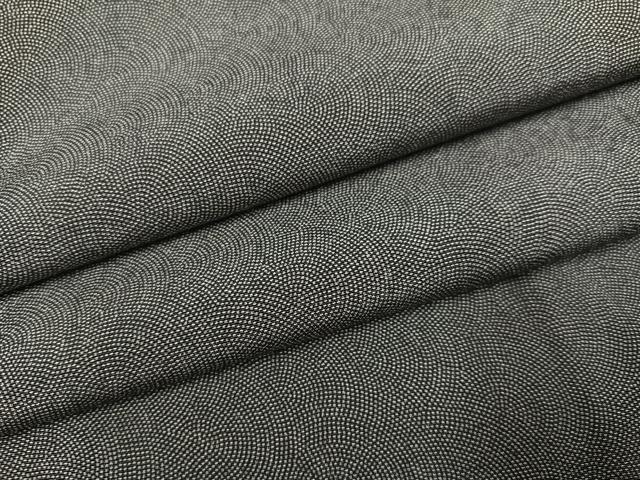 平和屋着物●江戸小紋 極小鮫小紋柄 黒地 正絹 逸品 AABF5393ph