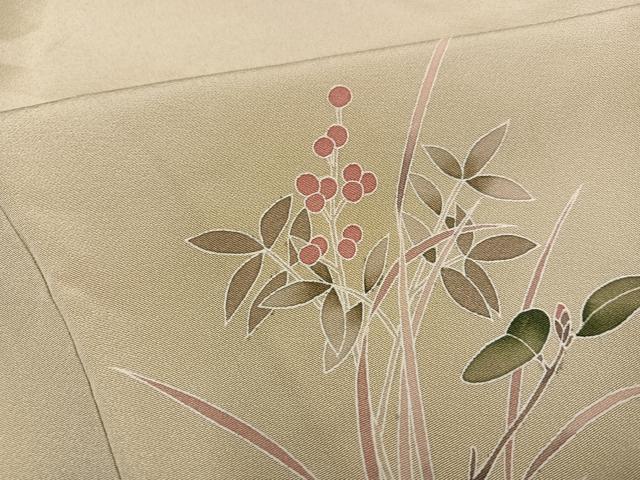 平和屋着物●訪問着 友禅 作家物 童子枝花文 暈し染め 正絹 逸品 AABF5395ph