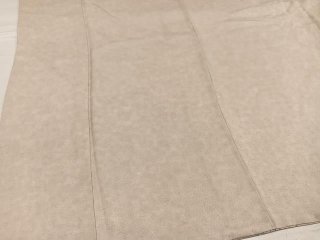 平和屋着物●伝統工芸士 吉田博 小紋 花唐草地紋 練色 正絹 逸品 AABF5397ph