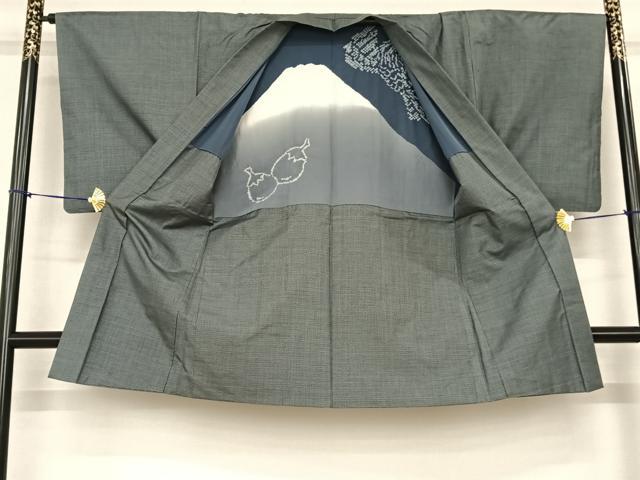 平和屋着物●男性 本場大島紬 アンサンブル 手織 100亀甲 総詰め 柊田勝彦作 鑑定証・証紙付き 正絹 逸品 AABF5402fy