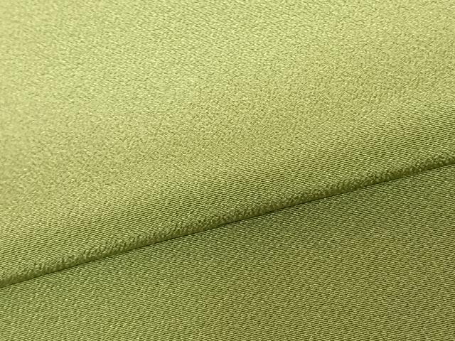 平和屋着物●上質な色無地 青丹色 三越扱い 正絹 逸品 AABF5410fy