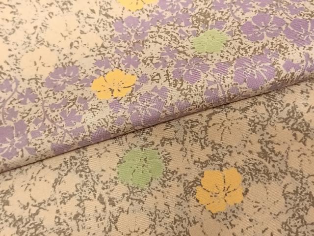 平和屋着物●本場染大島紬 舞花文 正絹 逸品 AABF5411fy