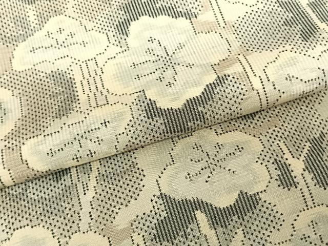 平和屋着物●本場大島紬 一元総絣 舞花文 正絹 逸品 AABF5421fy
