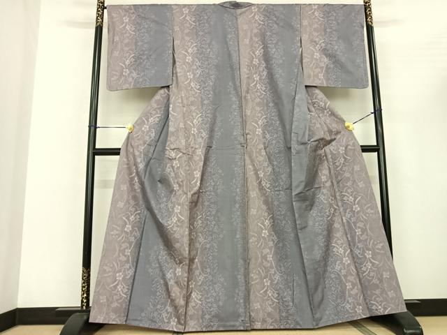 平和屋着物●本場大島紬 カタス9マルキ 草花文 正絹 逸品 AABF5430fy