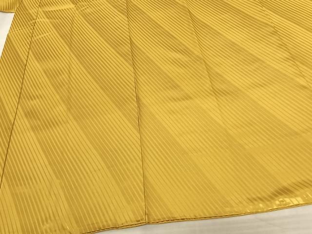 平和屋着物●長襦袢 袷 斜縞地紋 芥子色 正絹 逸品 AABF5445fy