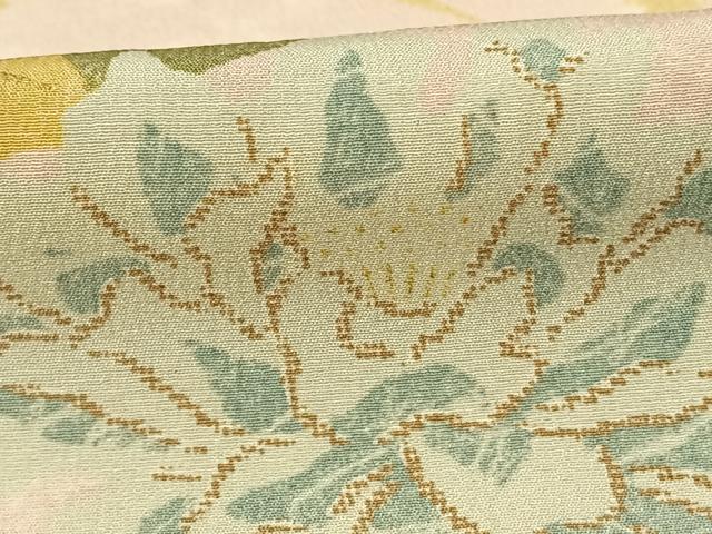 平和屋着物●上質な小紋 手描き 枝花文 金彩 高島屋扱い 正絹 逸品 AABF5465fy