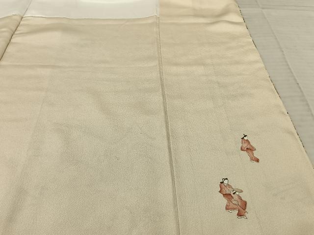 平和屋着物●摺友禅 横塚賢治 訪問着 人物風景文 暈し染め 正絹 逸品 AABF5482fy