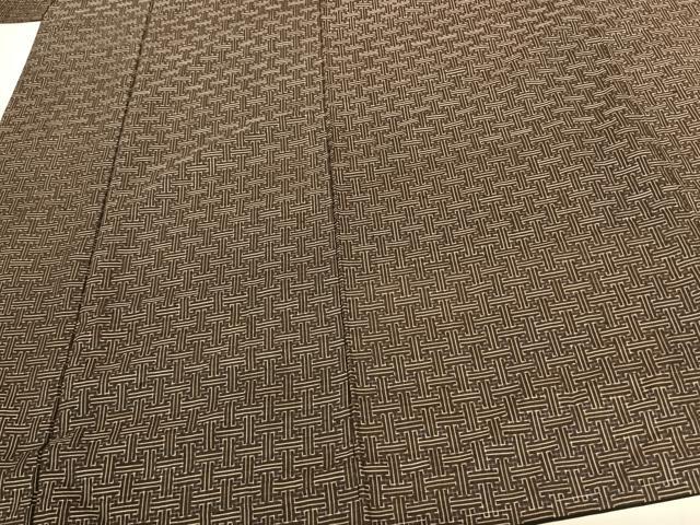 平和屋着物●本場大島紬 龍郷絣 秋名バラ 正絹 逸品 AABF5493fy