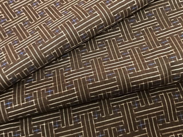 平和屋着物●本場大島紬 龍郷絣 秋名バラ 正絹 逸品 AABF5493fy