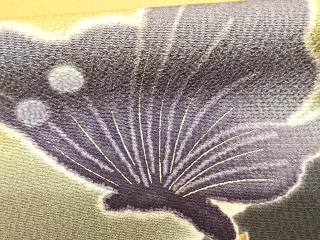 平和屋着物●訪問着 絞り 舞蝶文 暈し染め 金彩 正絹 逸品 AABF5498fy