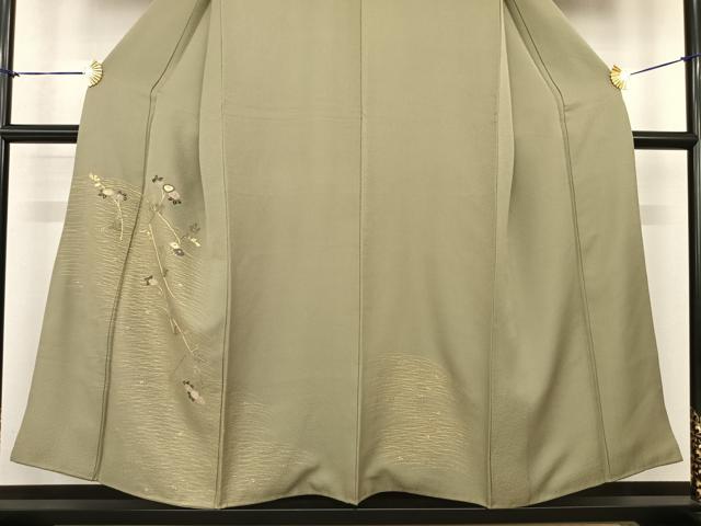 平和屋着物▼訪問着 刺繍 草花文 金糸 金彩 正絹 逸品 AABF5500fy
