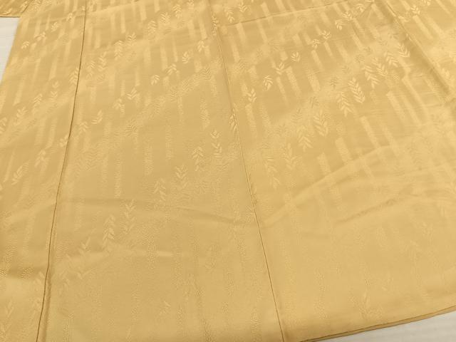 平和屋着物●上質な色無地 舞葉地紋 砥粉色 ロング丈 正絹 逸品 AABF5504fy