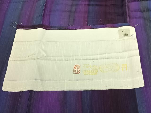 平和屋着物●染色作家 奥田祐斎 染工房 小紋 間道 丹後ちりめん 反端付き ロング丈 正絹 逸品 AABF5513fy