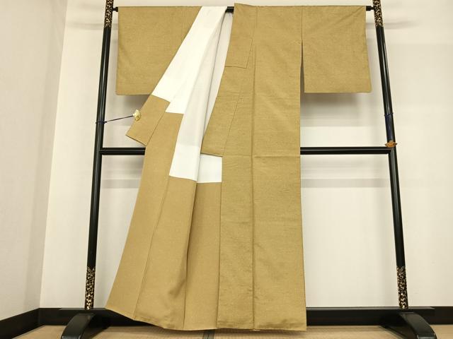 平和屋着物●石川県指定無形文化財 牛首紬 白山工房 手織り 散らし文様 正絹 逸品 AABF5518fy