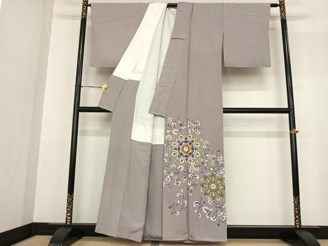 平和屋着物●訪問着 友禅 作家物 吉祥花文 正絹 逸品 AABF5519fy