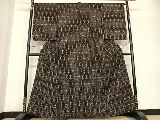 平和屋着物●本場大島紬 一元絣 吉祥文 正絹 逸品 AABF5525fy