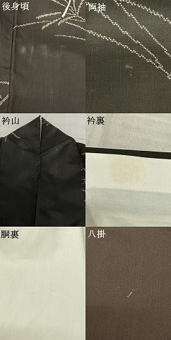 平和屋着物●本場大島紬 一元7マルキ 総絣 地空き 舞蝶文 正絹 逸品 AABF5531fy