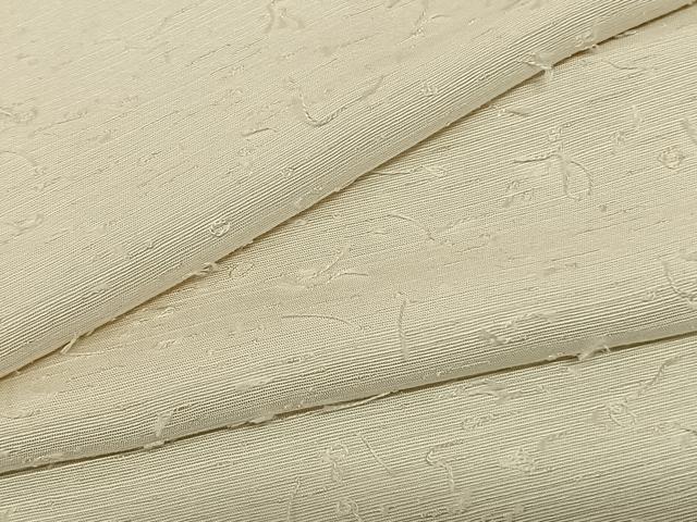 平和屋着物●上質な紬 色無地 生成り色 正絹 逸品 AABF5534fy