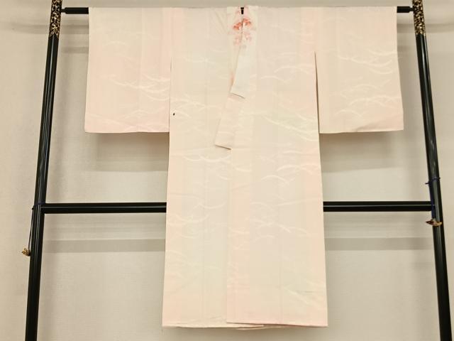 平和屋着物●長襦袢 袷 雪芝文 暈し染め 半衿刺繍 正絹 逸品 AABF5536fy