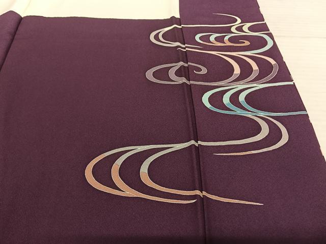 平和屋着物●訪問着 鴛鴦文 ロング丈 正絹 逸品 AABF5540fy