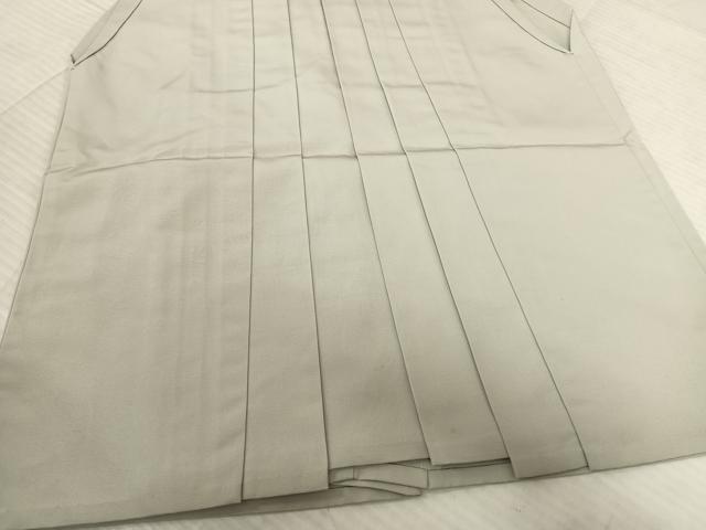 平和屋着物●男性 馬乗り袴 灰黄緑色 正絹 逸品 AABF5548fy