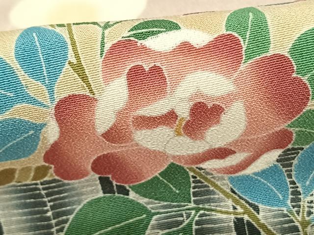 平和屋着物●加賀友禅 作家物 色留袖 地紙花文 暈し染め 浜ちりめん 証紙付き 正絹 逸品 AABF5557fy