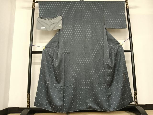 平和屋着物●染色作家 斉藤三才 小紋 飛鳥文 反端付き 正絹 逸品 AABF5561fy