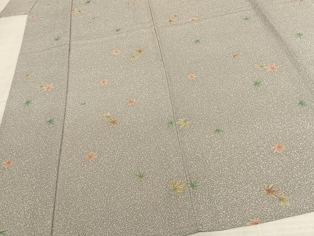 平和屋着物▽小紋 単衣 舞葉文 洗える着物 AABF5569fy
