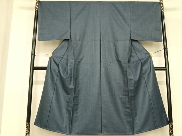 平和屋着物▽男性 お召 単衣 亀甲柄 キングサイズ 正絹 逸品 未使用 AABF5615fy